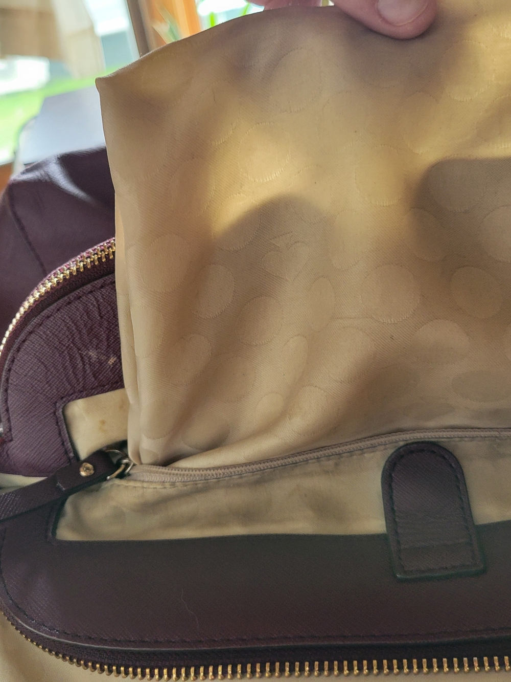 kate spade New York Plum Saffiano Leather Tote - Picture 11 of 16